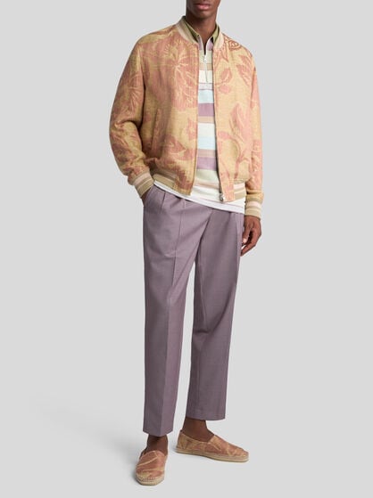 CARROT-LEG WOOL TROUSERS