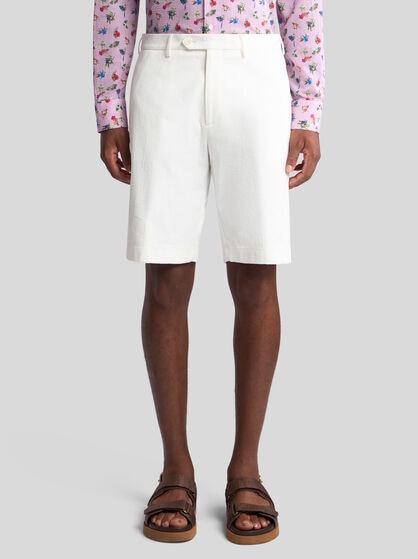 COTTON JACQUARD BERMUDA SHORTS