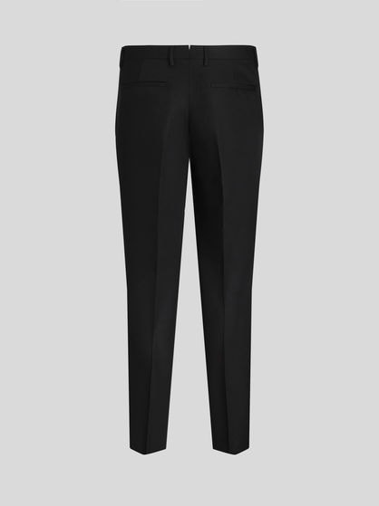WOOL AND MOHAIR SLIM-FIT TROUSERS