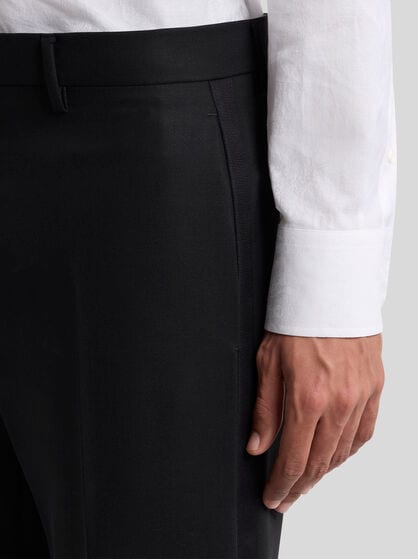 WOOL AND MOHAIR SLIM-FIT TROUSERS