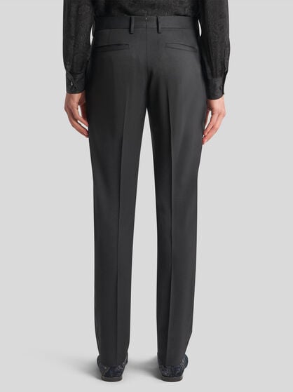 SLIM-FIT TROUSERS WITH SILK DETAILS