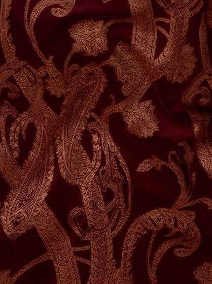 FLORAL PAISLEY COTTON EVENING TROUSERS