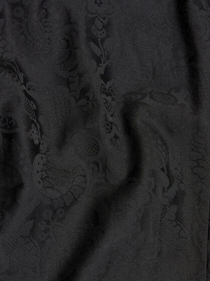 FLORAL LEAFY JACQUARD EVENING TROUSERS