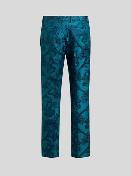 FLORAL LEAFY EVENING TROUSERS