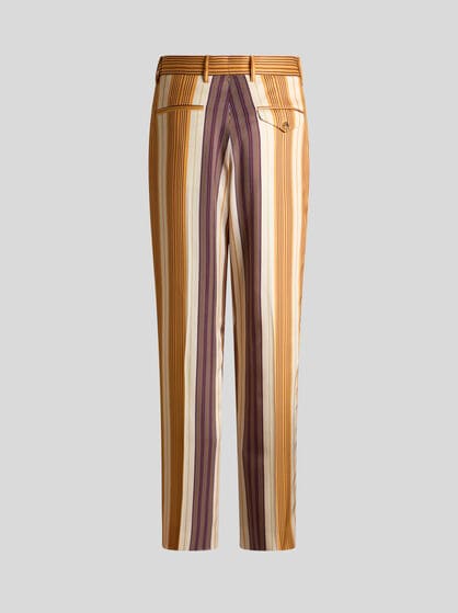 TROUSERS WITH STRIPED PRINT