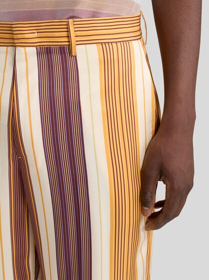 TROUSERS WITH STRIPED PRINT