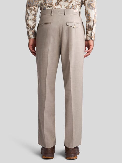 SLUB WOOL-BLEND TROUSERS
