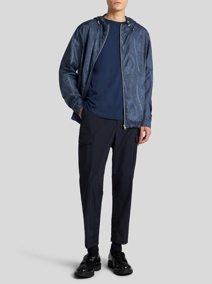 WOOL-BLEND CARGO TROUSERS