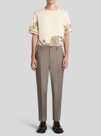 WOOL-BLEND CARGO TROUSERS