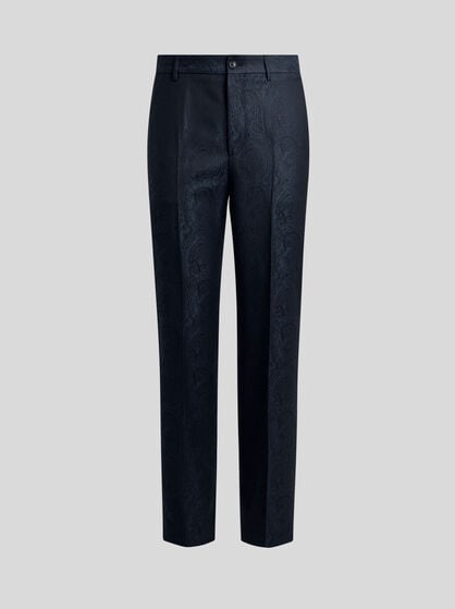 WOOL JACQUARD TROUSERS WITH ARNICA MOTIF