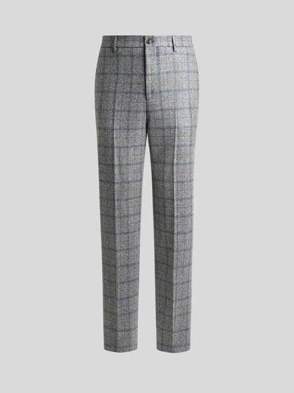 WOOL TROUSERS WITH CHECK MOTIF