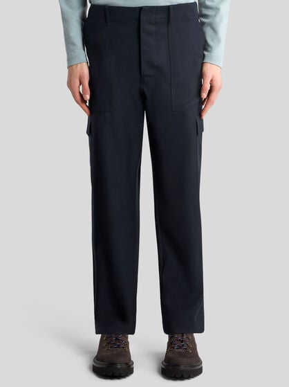 WOOL CARGO TROUSERS