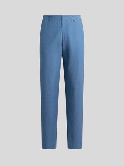 REGULAR-FIT SILK-BLEND TROUSERS