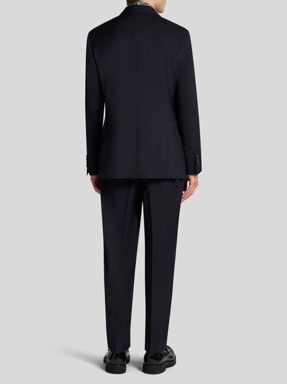 PLAIN-COLOURED WOOL SPEZZATO SUIT JACKET