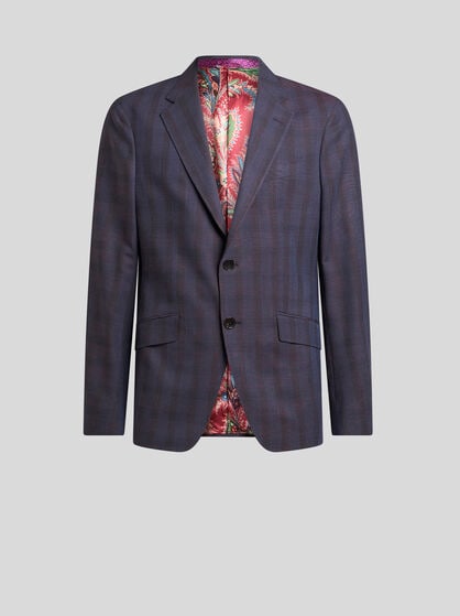 CHECK WOOL-BLEND SUIT