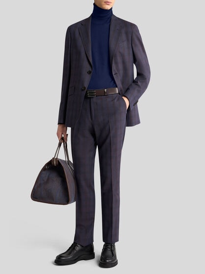 CHECK WOOL-BLEND SUIT