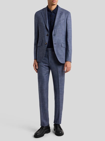 CHECK WOOL-BLEND SUIT