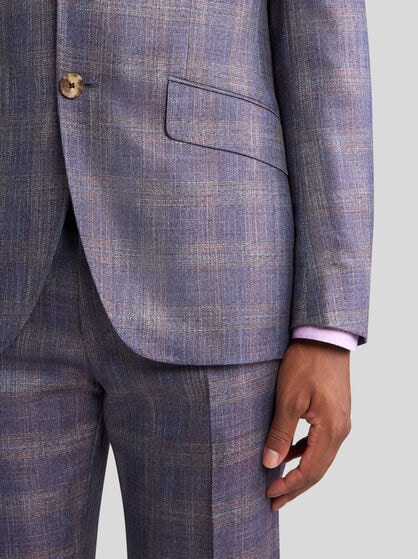 IRIDESCENT WOOL-BLEND SUIT