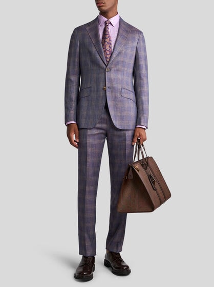 IRIDESCENT WOOL-BLEND SUIT