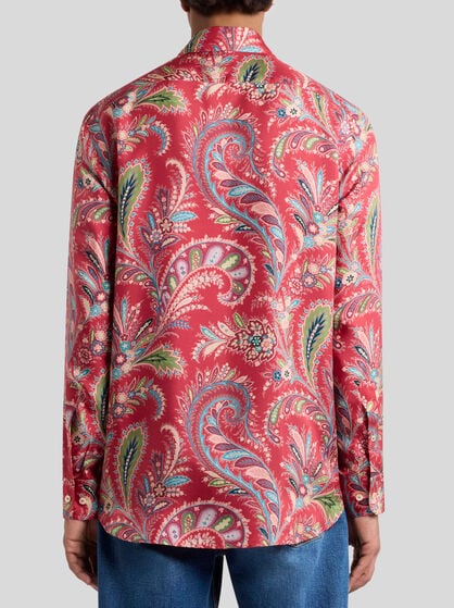 SILK SHIRT WITH PAISLEY PRINT