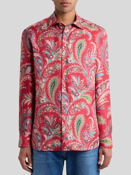 SILK SHIRT WITH PAISLEY PRINT