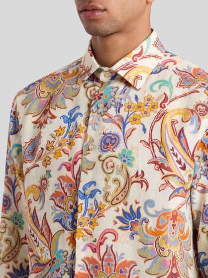 PRINTED LINEN SHIRT
