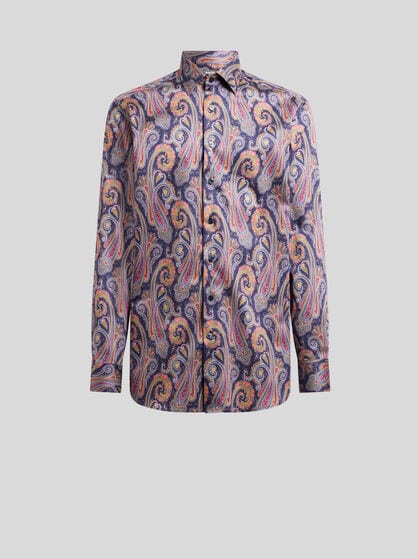 PAISLEY COTTON SATIN SHIRT