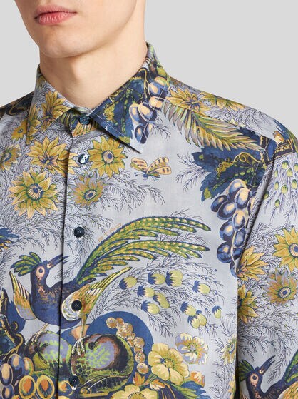 프린트 장식 셔츠