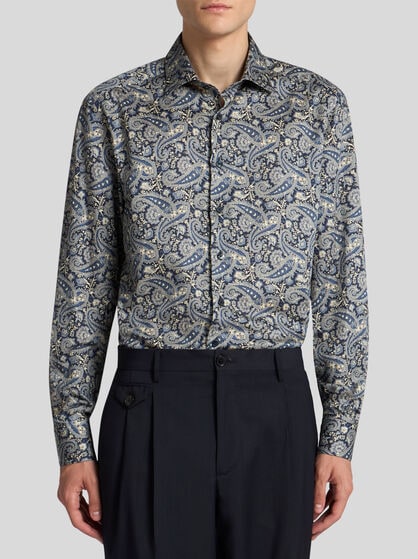 FLORAL PAISLEY COTTON SHIRT