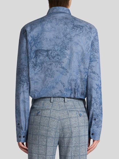 TONE-ON-TONE SAFARI-PRINT SHIRT