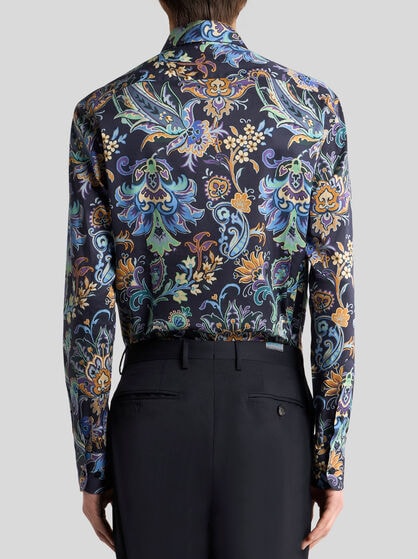 COTTON SHIRT WITH ALL-OVER FLORAL PRINT