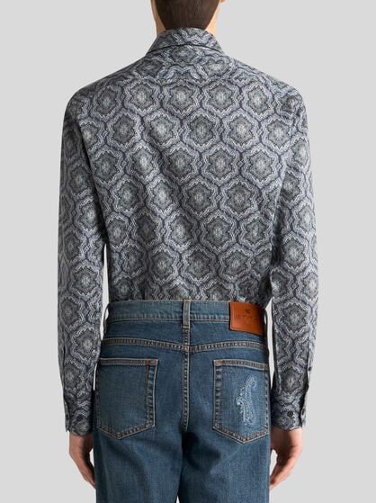 COTTON SHIRT WITH ALL-OVER PRINT