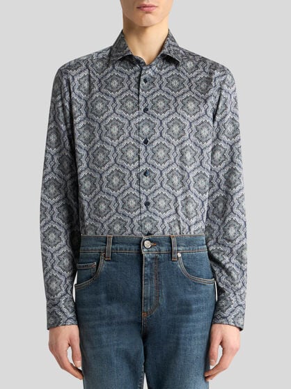 COTTON SHIRT WITH ALL-OVER PRINT