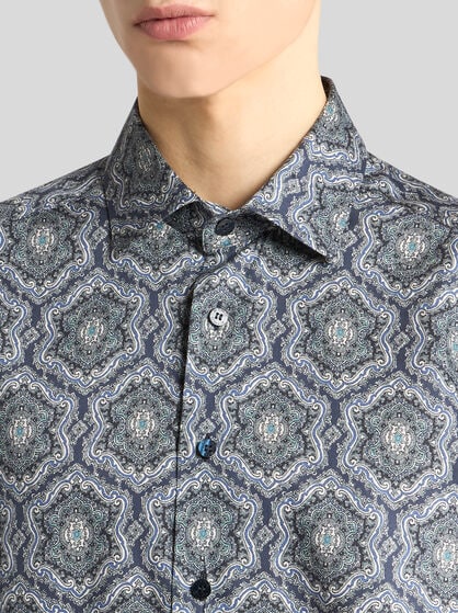 COTTON SHIRT WITH ALL-OVER PRINT