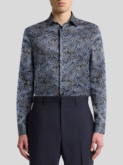 COTTON SHIRT WITH PAISLEY PRINT