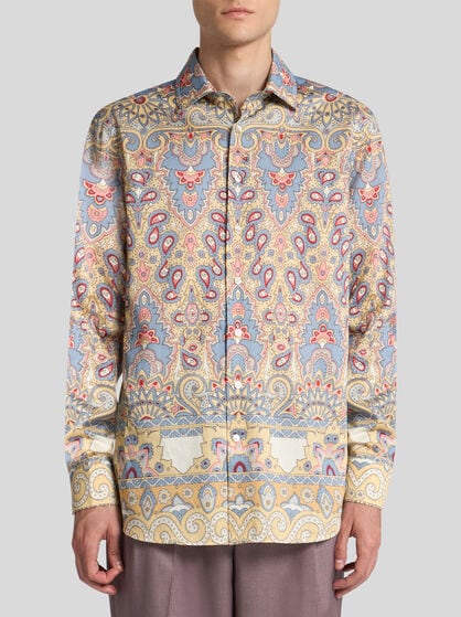 SHIRT WITH DECORATIVE PLACED PRINT