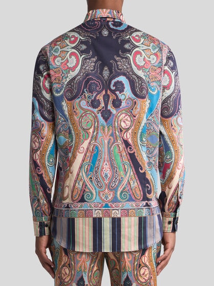 MULTICOLOURED PAISLEY COTTON SHIRT