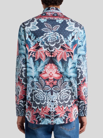COTTON SHIRT WITH PLACED PRINT