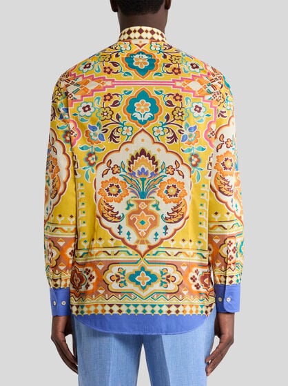 PRINTED COTTON MUSLIN SHIRT