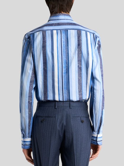 STRIPED COTTON JACQUARD SHIRT