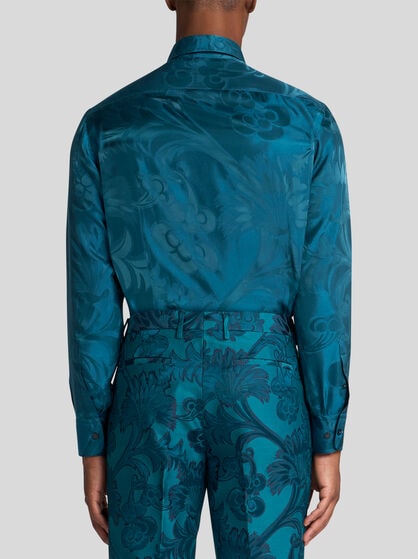 FLORAL LEAFY JACQUARD ROMA SHIRT