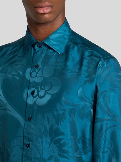 FLORAL LEAFY JACQUARD ROMA SHIRT