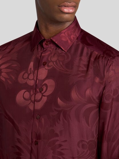 HEMD ROMA MIT FLORALEM JACQUARD-RANKENMUSTER