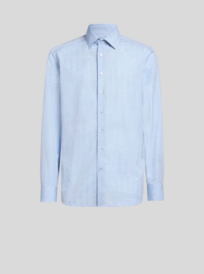 CAMISA DE ALGODÓN CON PAISLEY JACQUARD