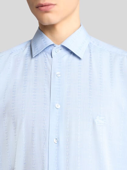 CAMISA DE ALGODÓN CON PAISLEY JACQUARD