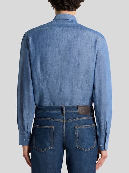 LINEN SHIRT WITH PEGASO