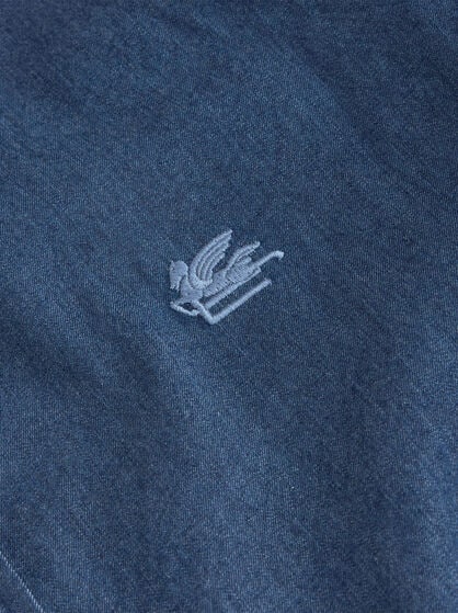 DENIM SHIRT WITH LOGO