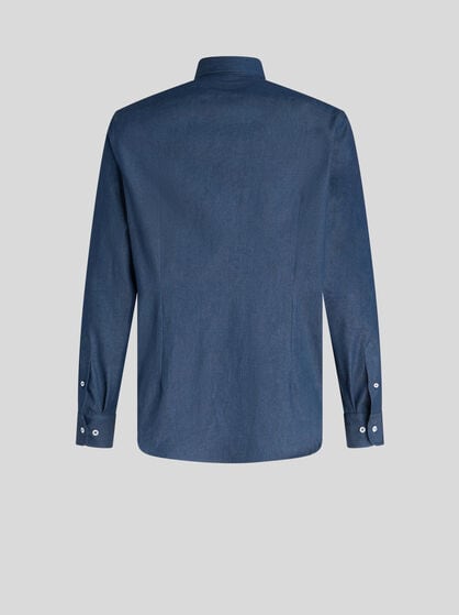 DENIM SHIRT WITH LOGO