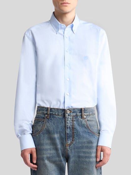 BUTTON-DOWN SHIRT WITH LOGO
