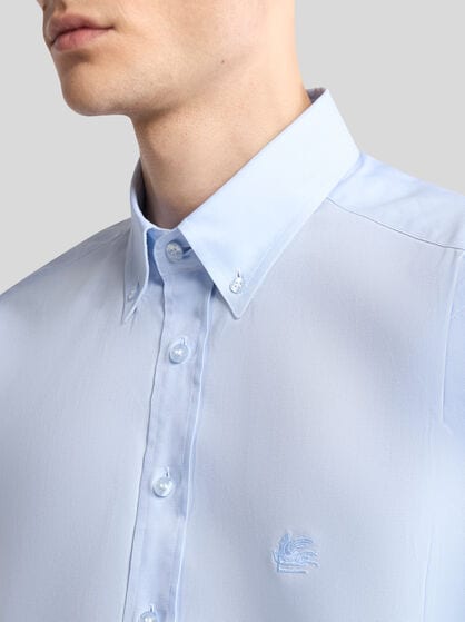 BUTTON-DOWN SHIRT WITH LOGO